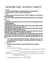 Đề cương Hóa học 9 - Chuyên đề Chất - Nguyên tử - Phân tử